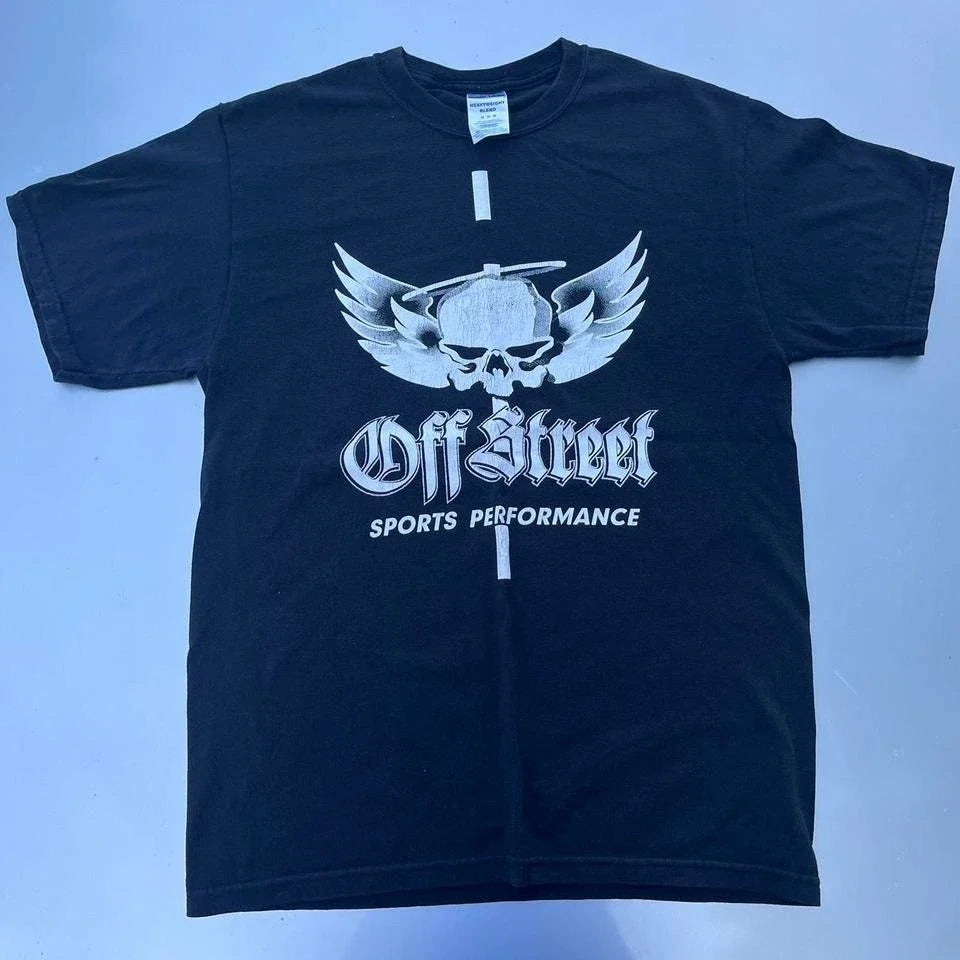 Grunge skull sports performance T-shirt