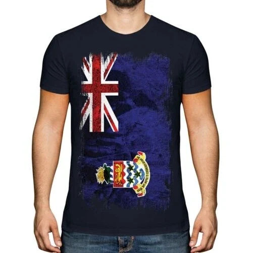 Kaiman Inseln Grunge Flagge Herren T-Shirt Caymanian Shirt Fußball Geschenk