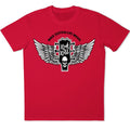 Rock N Roll Skull Guitar Wings Graphic T-Shirt Festival Music Tee Biker Band