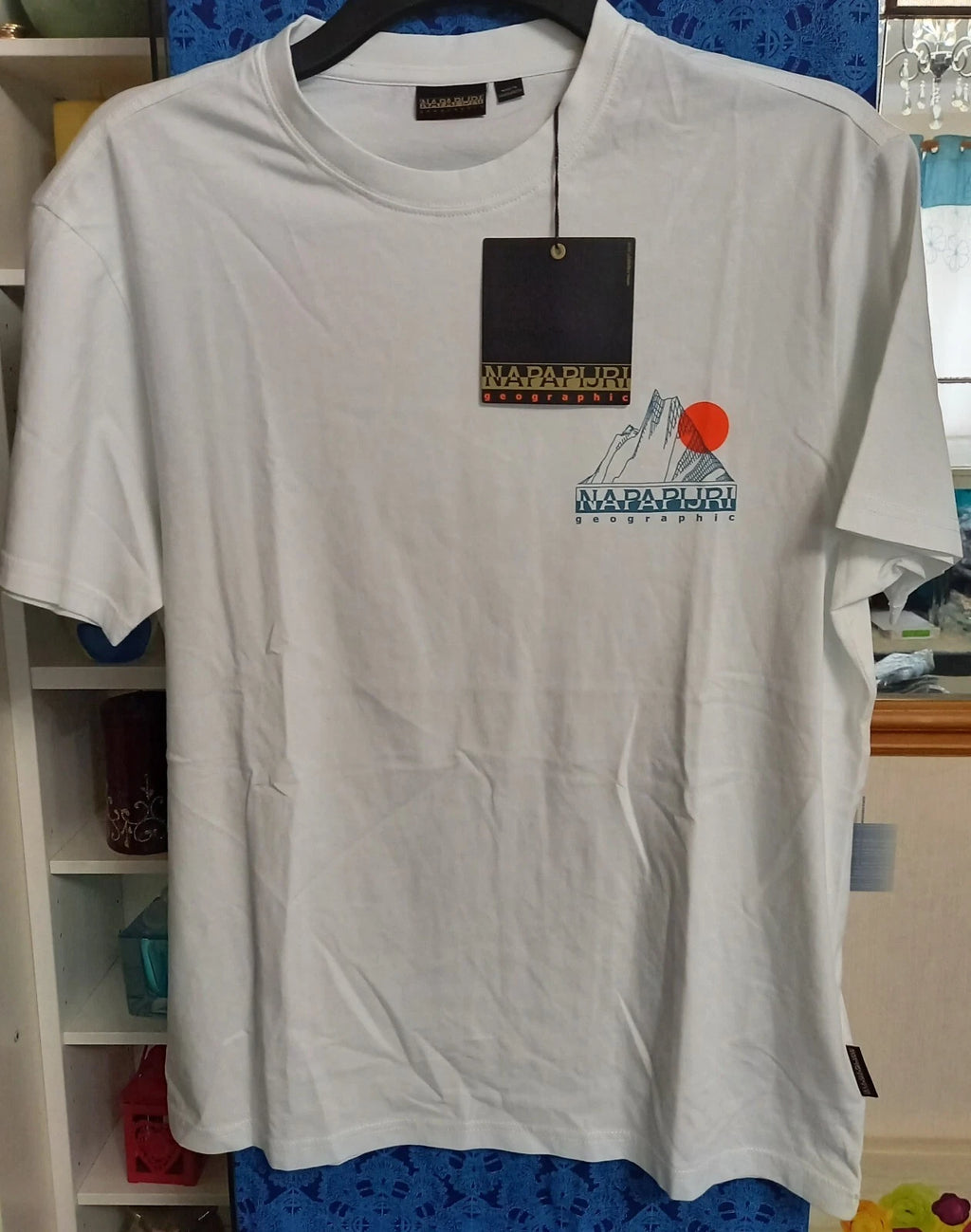 Napapijri Sunsy Short Sleeve Simple Graphic T-Shirt in Bright White, Men's Large