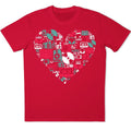Music Heart Love Headphones Cassette Retro Vintage DJ Musician Lover Gift Tee
