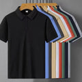 Mens Lapel T-Shirt Streetwear Top 96%Polyester+4%Spandex Slight Stretch