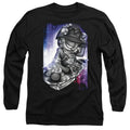 Garfield Dj Lazy Long Sleeve Tee S-2XL, Black
