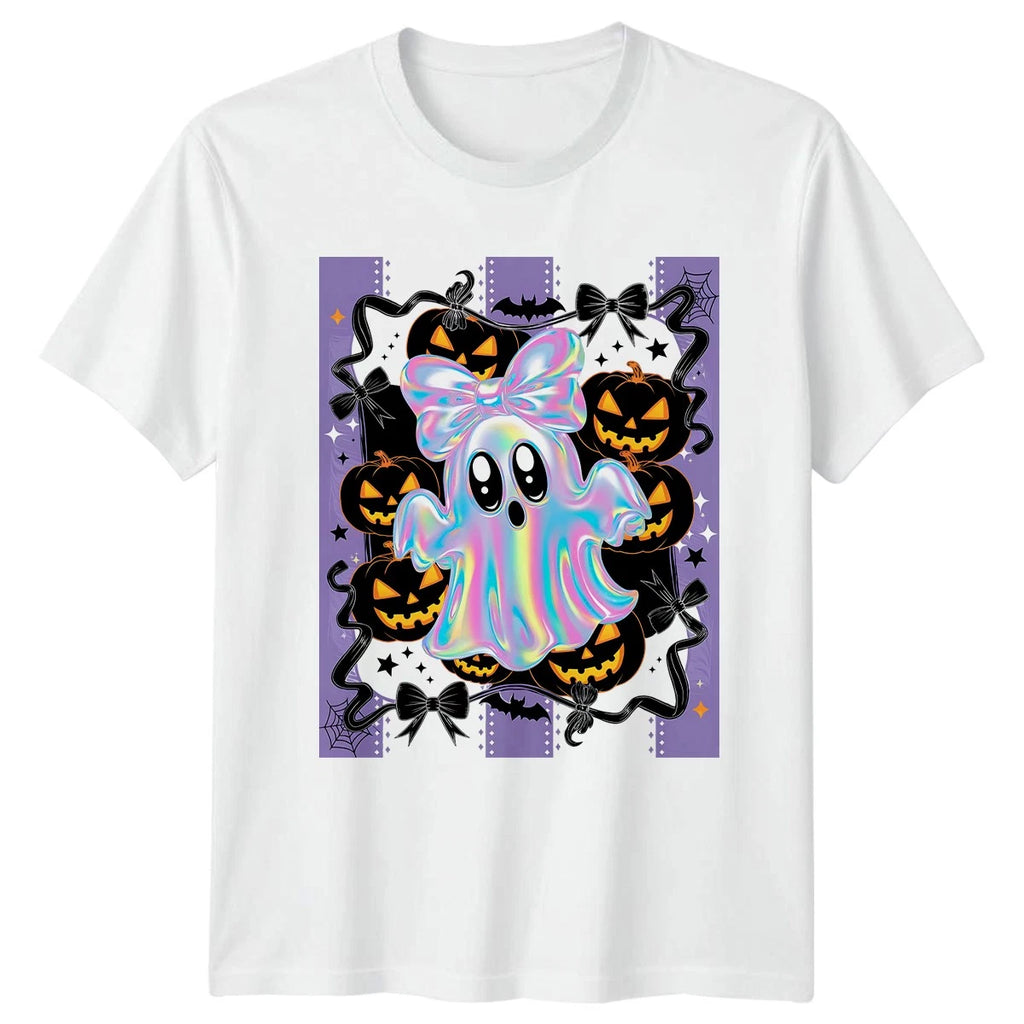 Cute Iridescent Ghost Halloween Spooky T-Shirt Kawaii Halloween Halloween