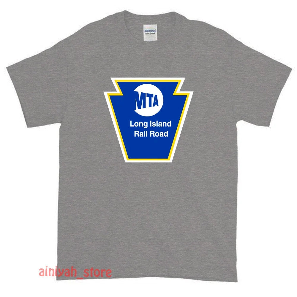New MTA Long Island Rail Road Logo Men's T-Shirt American USA Size S -XXL