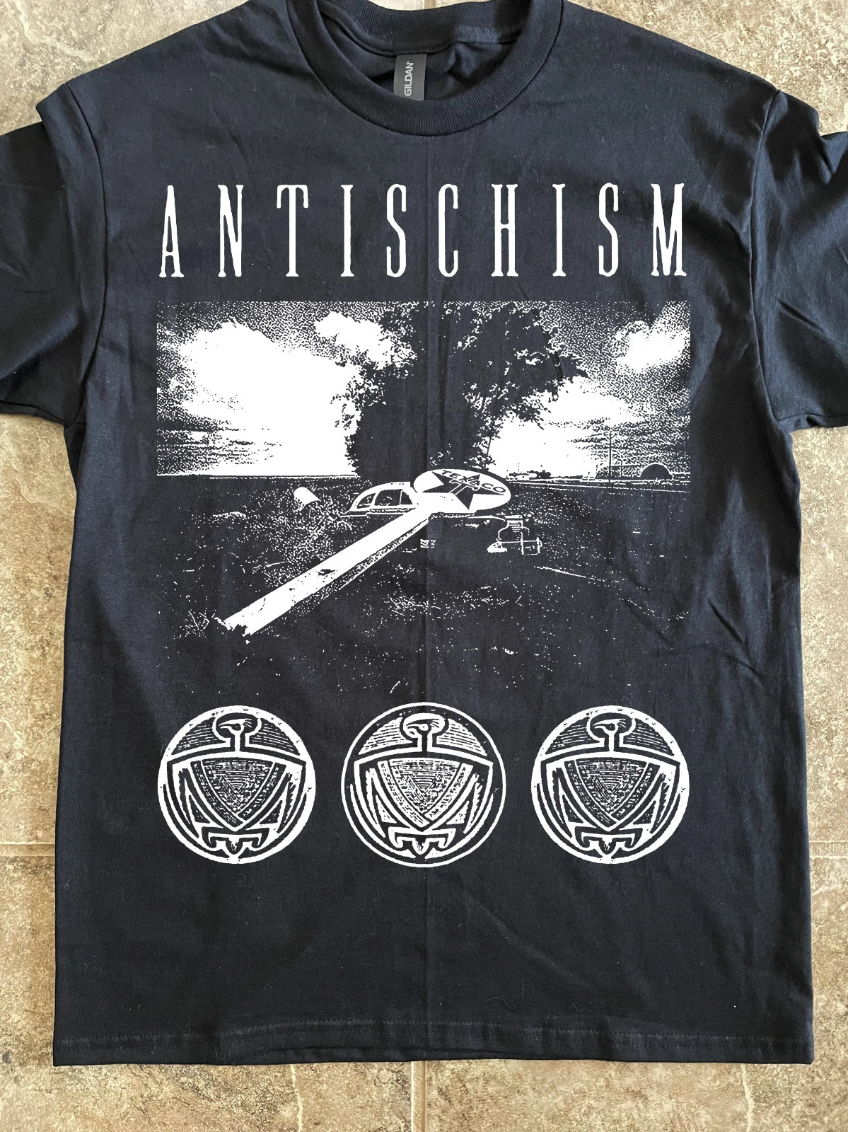 Antischism T-Shirt (Black)  narcho Punk Hardcore Nausea Conflict