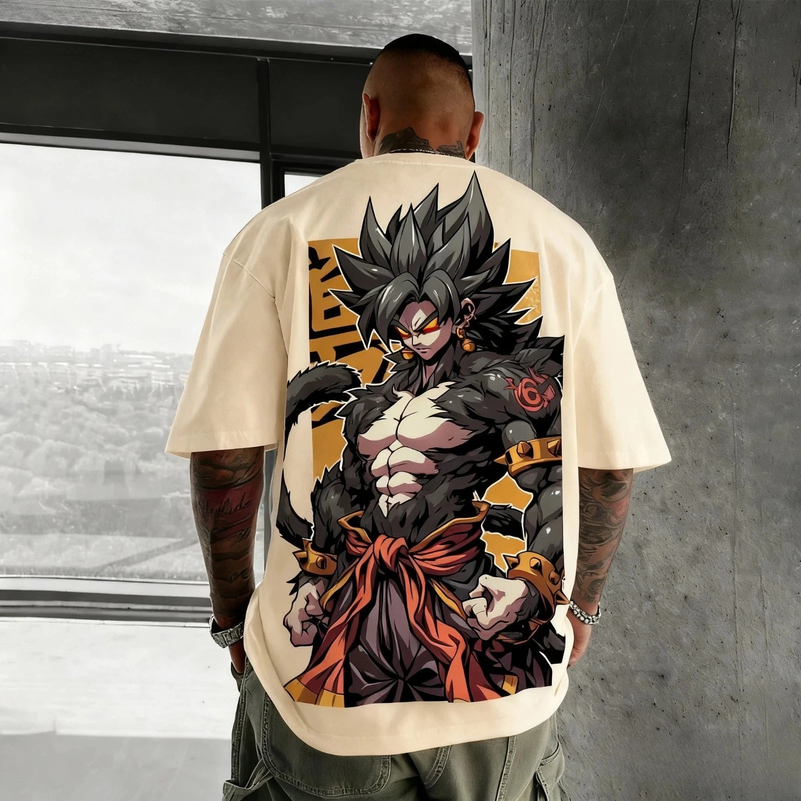 Japanese Anime Cosplay Graphic Print Unisex Streetwear Loose Fit Cotton T-Shirt