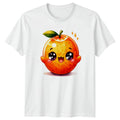 Cute Happy Orange Fruit T-Shirt Kawaii Citrus Food Birthday Gift For Him And Her