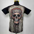 Indian Chief Tribal T-Shirt Abstract Urban Fashion Street Wear Black Size: M/L/X