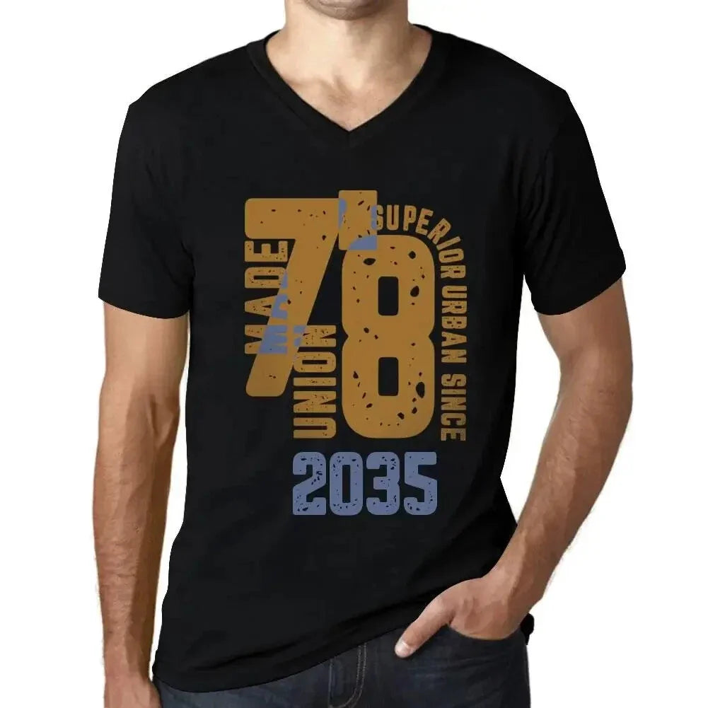 Men's Graphic T-Shirt V Neck Superior Urban Style Since 2035 Eco-Friendly