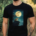Mens Tiger Full Moon Print Cotton T-Shirt Size XS to 5XL