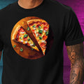 Mens Pizza Polygonal Motif Cotton T-Shirt Size XS to 5XL