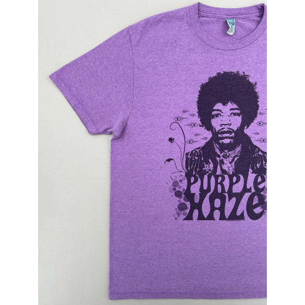 Jimi Hendrix Purple Haze Graphic T Shirt Mens L Purple Heather Rock Band Tee