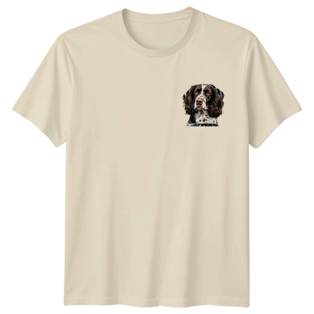English Springer Spaniel Dog Animals Mens T-Shirt Womens Graphic Unisex Top -a