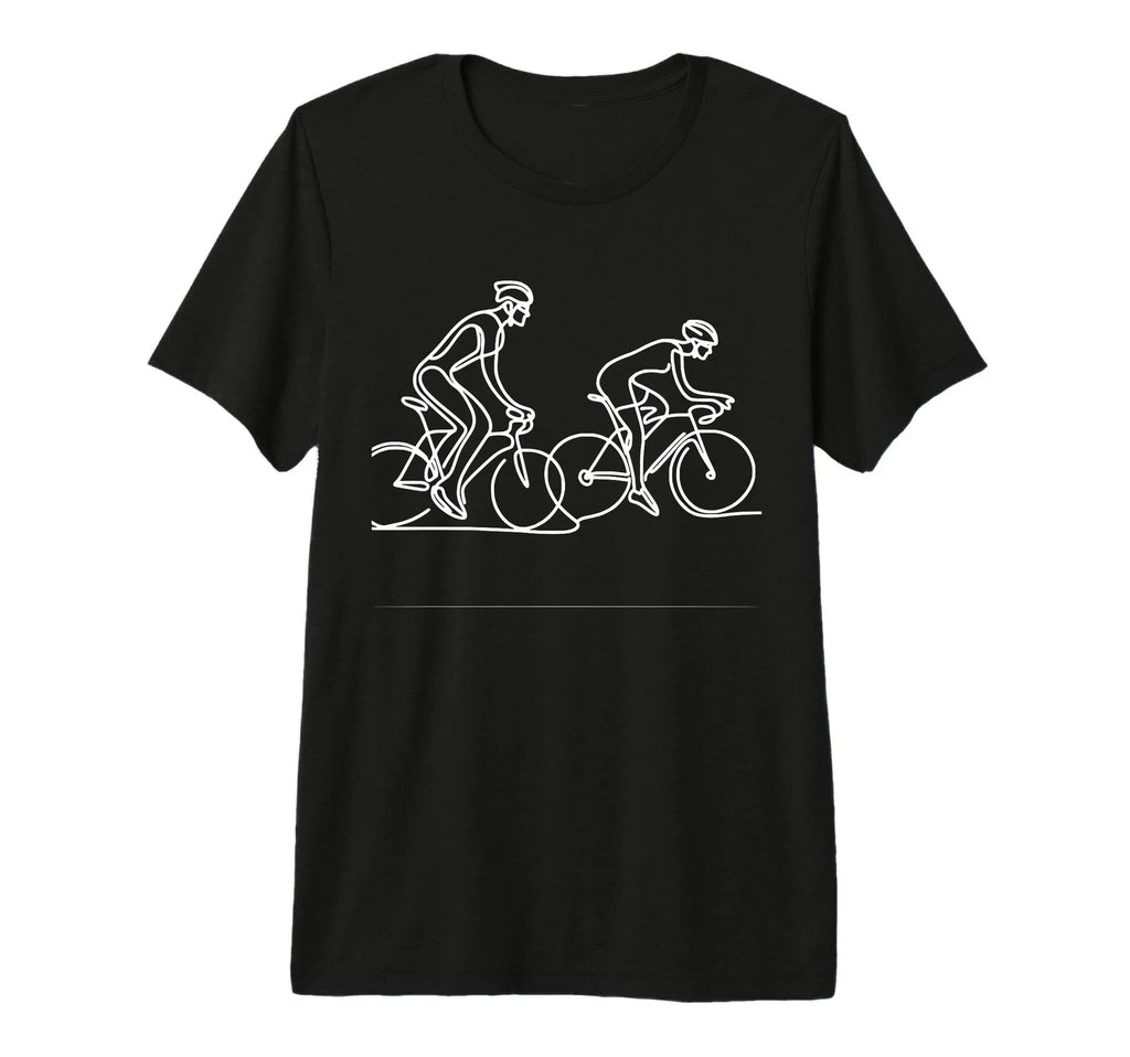 Bicycle Line Art Cycling Minimalist Drawing Premium Tri-Blend T-Shirt