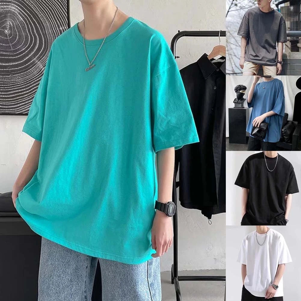 Men's Breathable Polyester Spandex Short Sleeve T-Shirt for Everyday Use