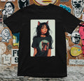 Anime Girl Cat Ears T Shirt Aesthetic Gothic Style Unisex Graphic Tee Harajuku S