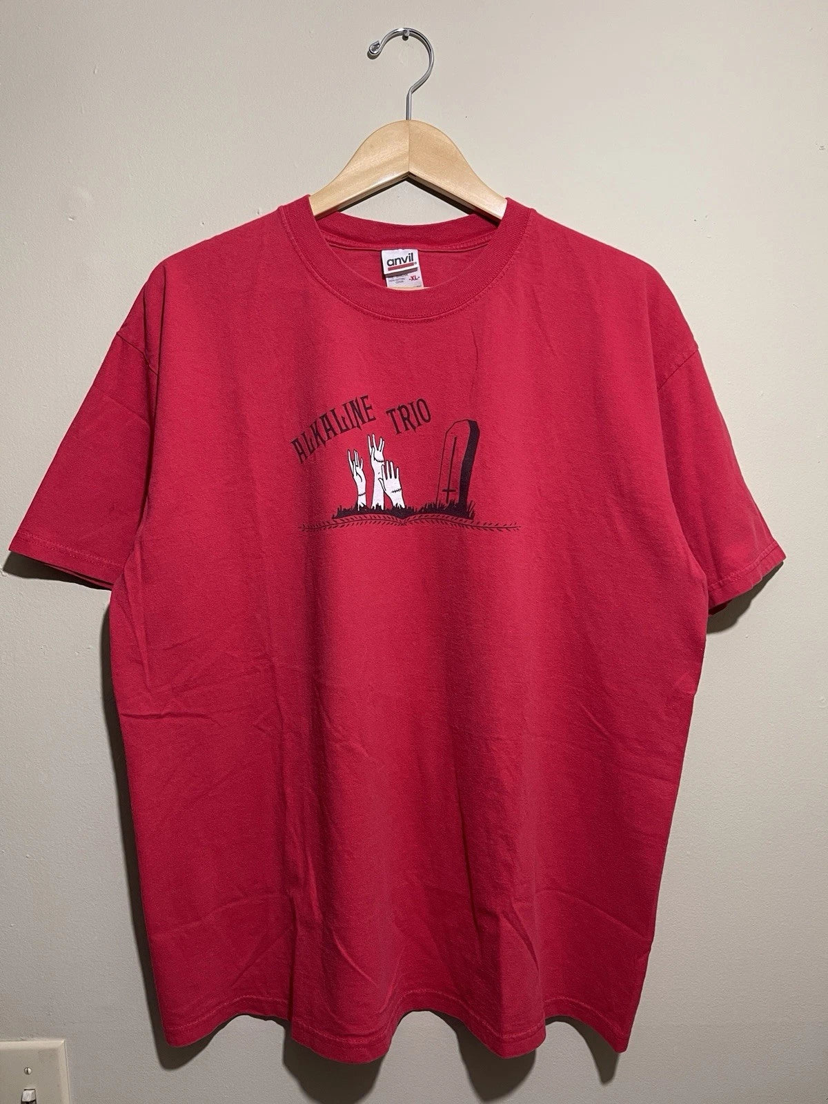 Rare Vintage Alkaline Trio Band T Shirt Men’s XL Red Grunge Punk 90s Y2K