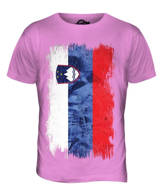 SLOVENIA GRUNGE FLAG MENS T SHIRT TEE SHIRT XS S M L XL 2XL 3XL 4XL 5XL