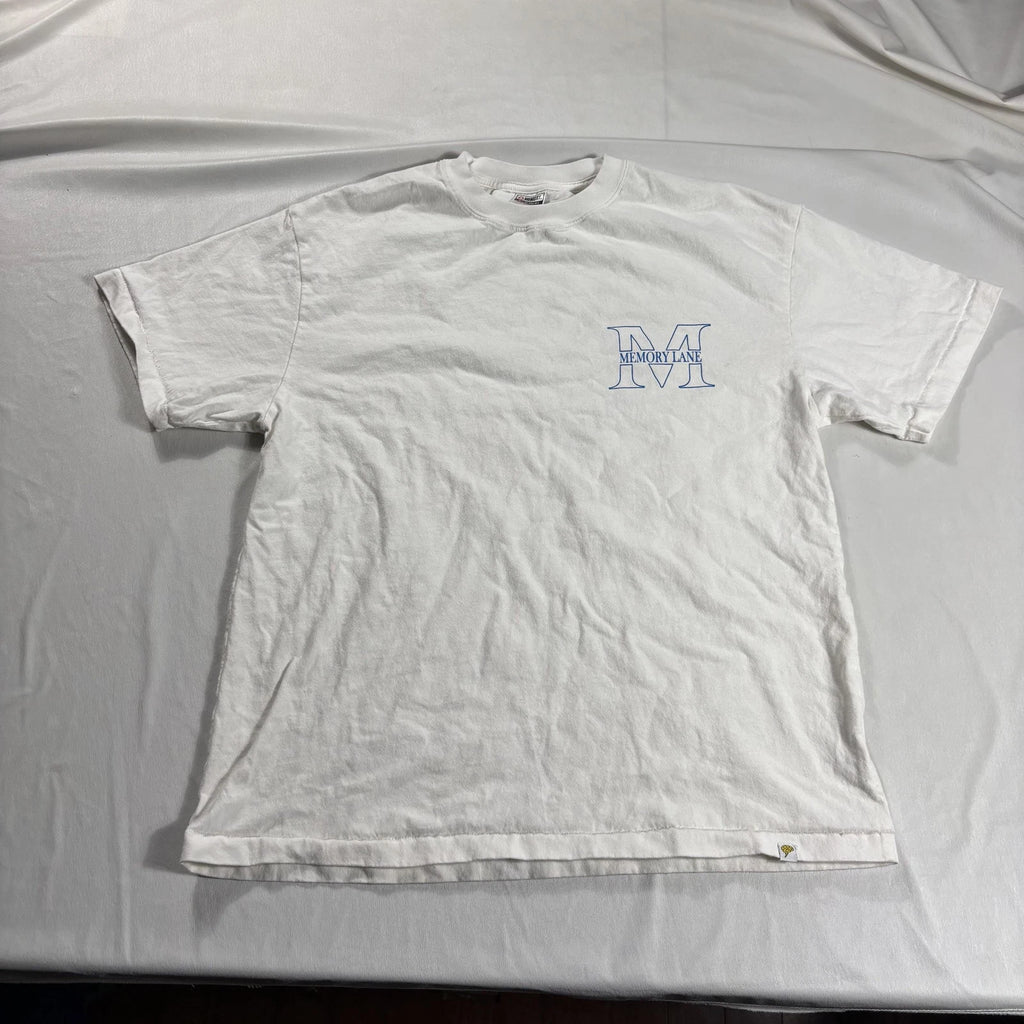 Memory Lane Shirt Mens Medium White MLCS 1992 Creative Services Graphic Tee