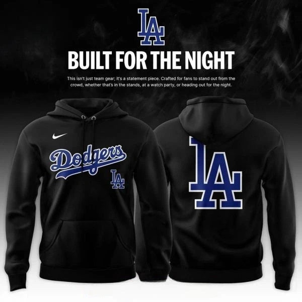 Dodgers Built For The Night 2026 Black Design Hoodie