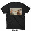 Funny Cat Slap Sarcastic Creation Of Adam Cat Meme Cat Lover T-Shirt