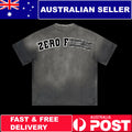 Alphadre Men's Oversized (Zero F***) Graphic T-Shirt | Cotton Streetwear Gym Tee
