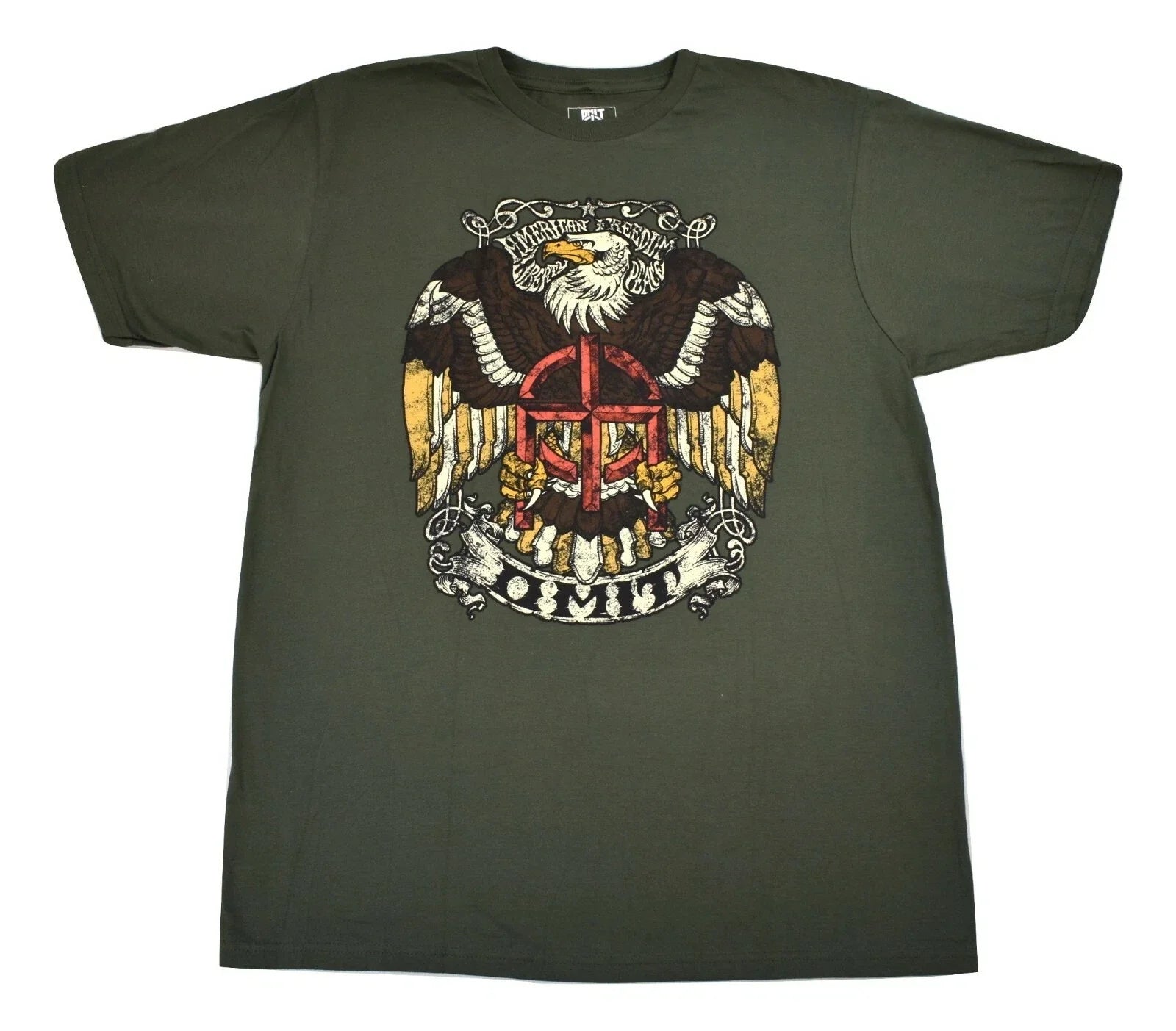 Omit Mens Stone Eagle American Freedom Patriotic Streetwear Shirt New Large