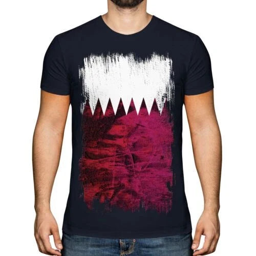 Katar Grunge Flagge Herren T-Shirt Qa ? Ar Fußball Katarische Geschenk