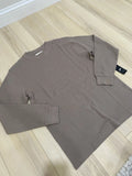 Public Supply Shirt Mens L Brown Long Sleeve Crew Neck NWT
