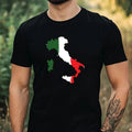 Mens Italy Flag Motif Cotton T-Shirt Size XS to 5XL