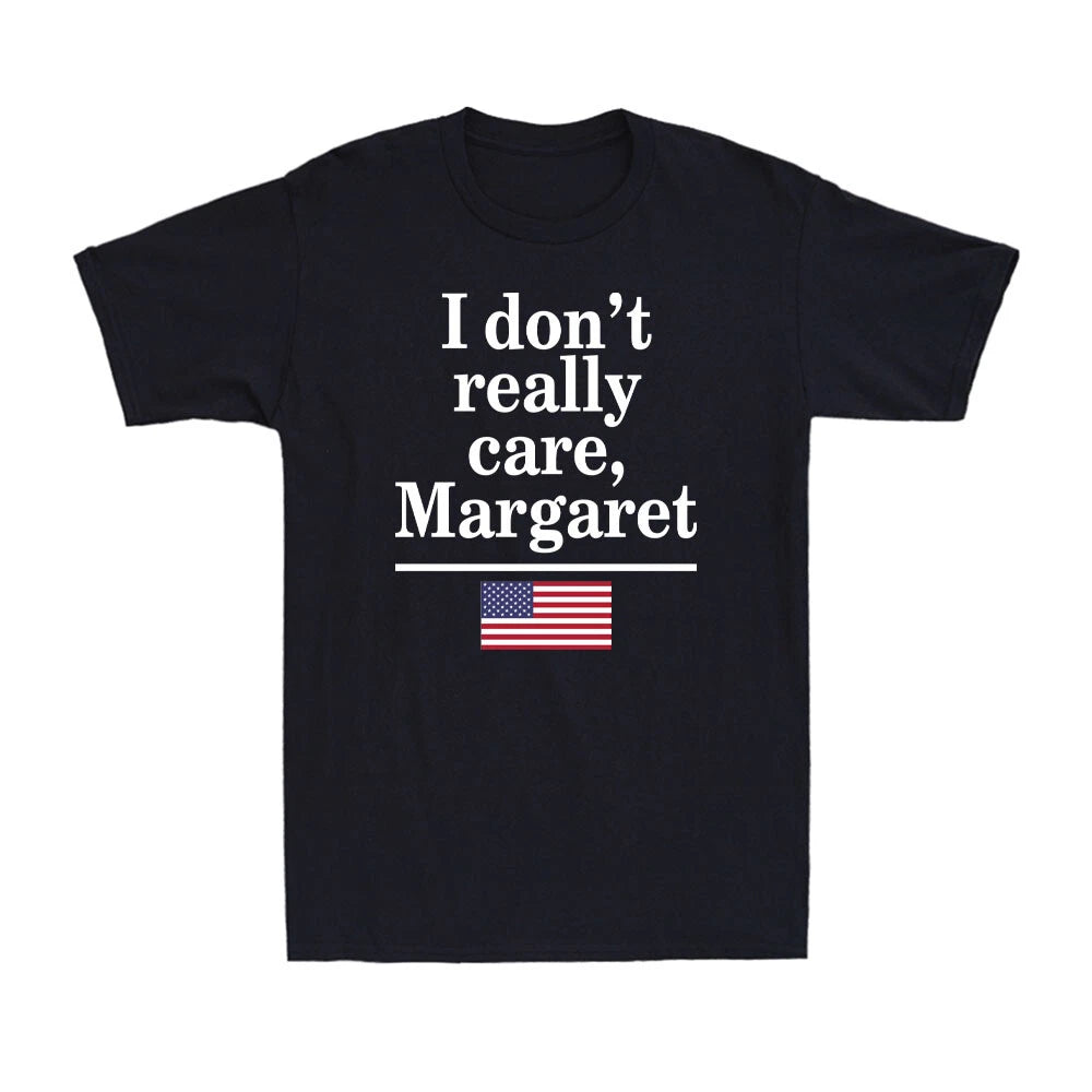 I Don't Really Care Margaret Funny Minimalist US Flag Vintage Men's T-Shirt