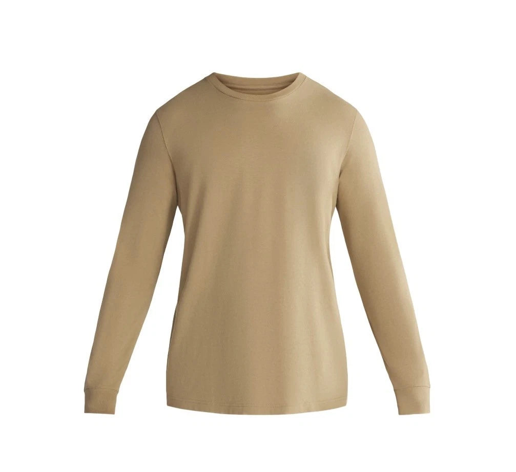 GEORGE Men’s Large 44/46 Long Sleeve Cotton Crew Tee T-Shirt Urban Khaki
