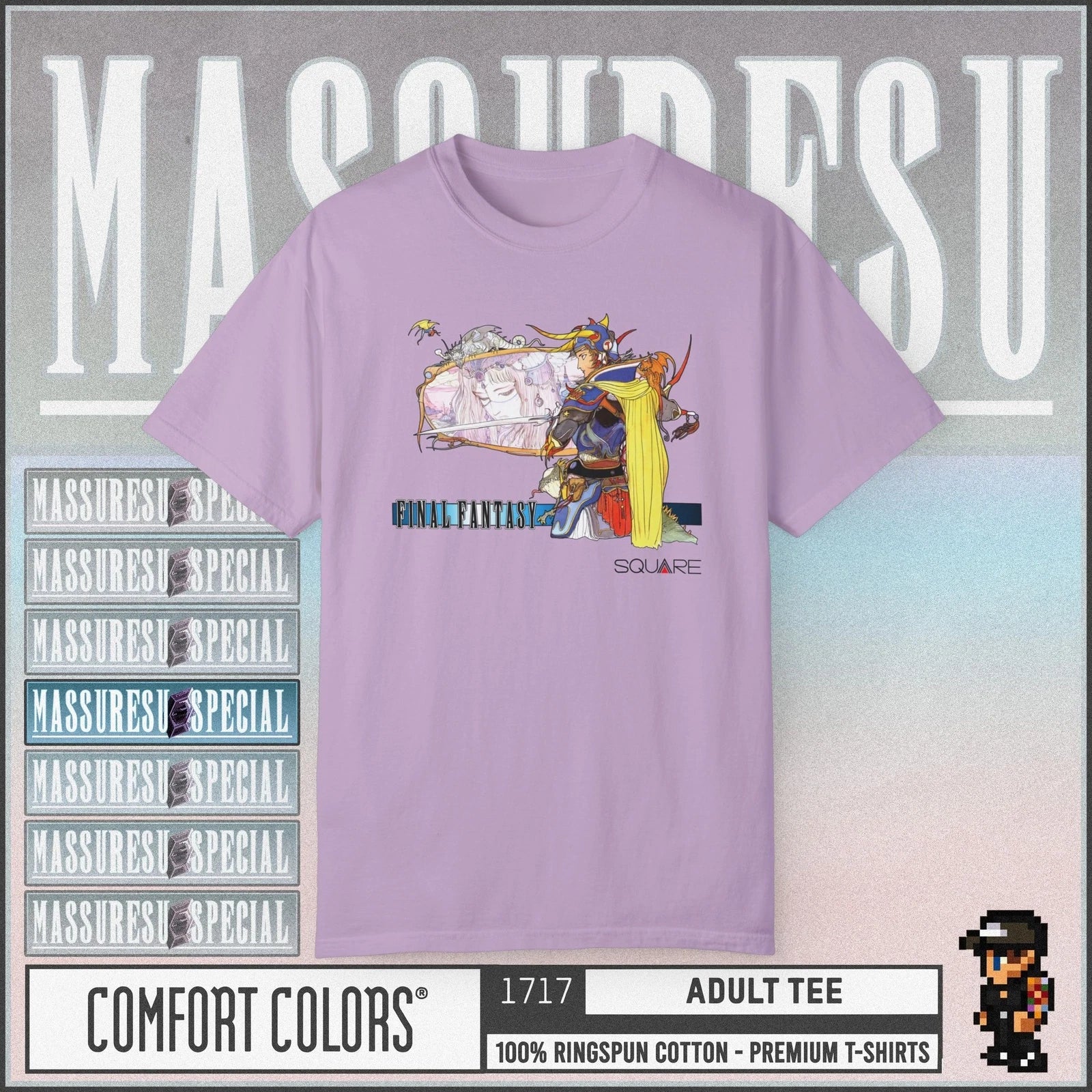 Final Fantasy 1 - Warrior of Light - Premium T-Shirt - Famicom NES JRPG Square
