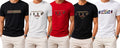 ICON2 Mens Slim Fit T-Shirt Designer Stretch Cotton Tee Casual Crew Neck XS-XL