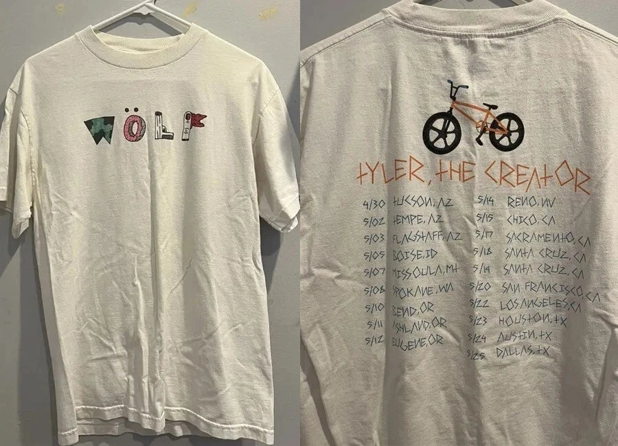 Tyler the Creator Wolf Album Tour concert short sleeve 2 side shirt