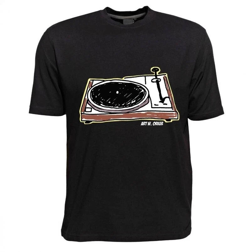 Art W. Orker Pop Art T-shirt Design Turntable Size XXL