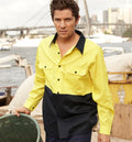 Hi-Vis High Visibility Long Sleeve 100% Cotton Twill Safety Shirt Work Wear Gear