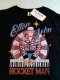 New ELTON JOHN / ROCKET MAN Retro Trendy Graphic T-Shirt Concert - MEDIUM Shirt
