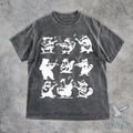 Animal Musicians 90s Tattoo T-Shirt, Retro Bear Guitar Tee, Cute Frog T-Shirt