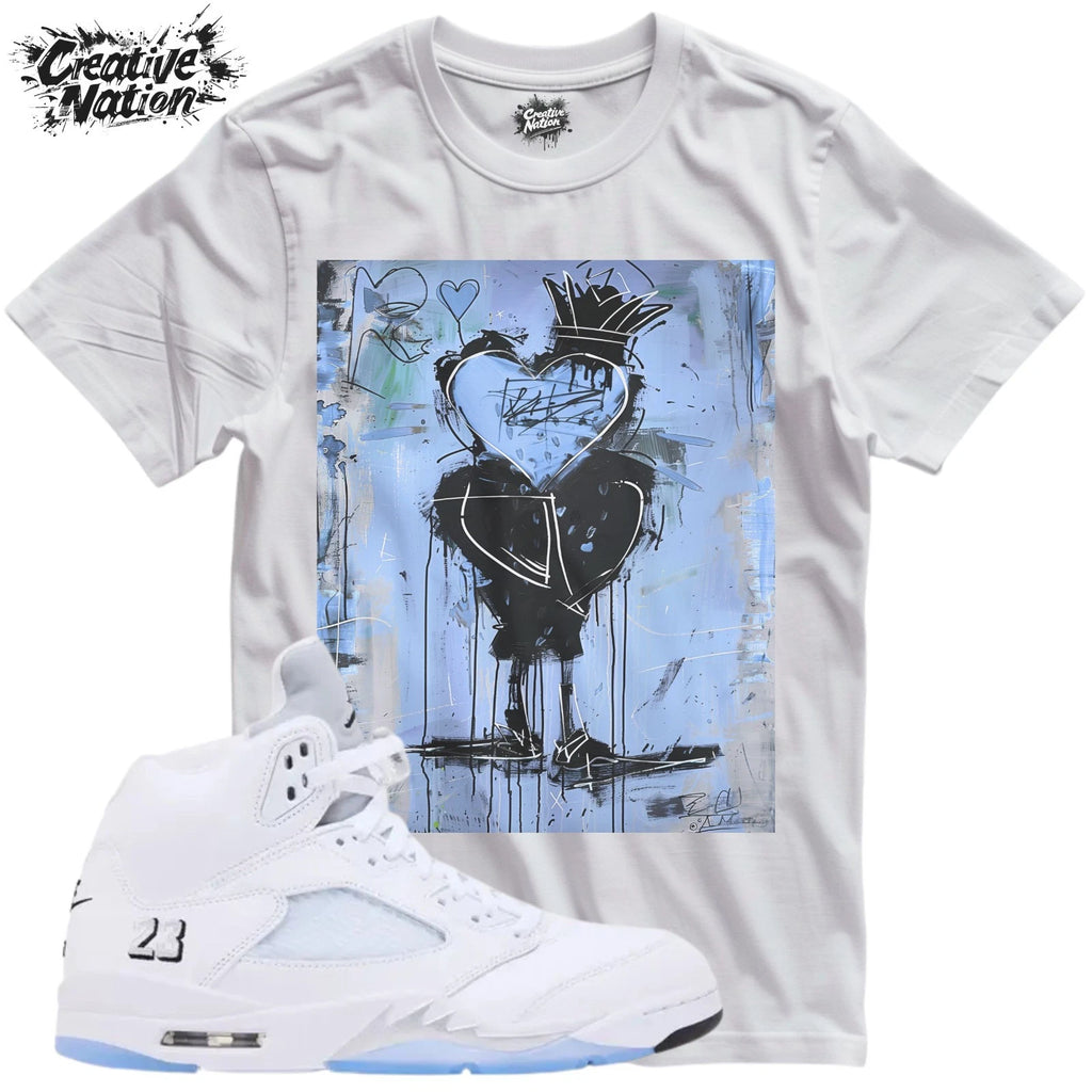 Shirt To Match 5 White Unisex Tee Sneaker Shirt Heart Shirt For Sneaker Tee