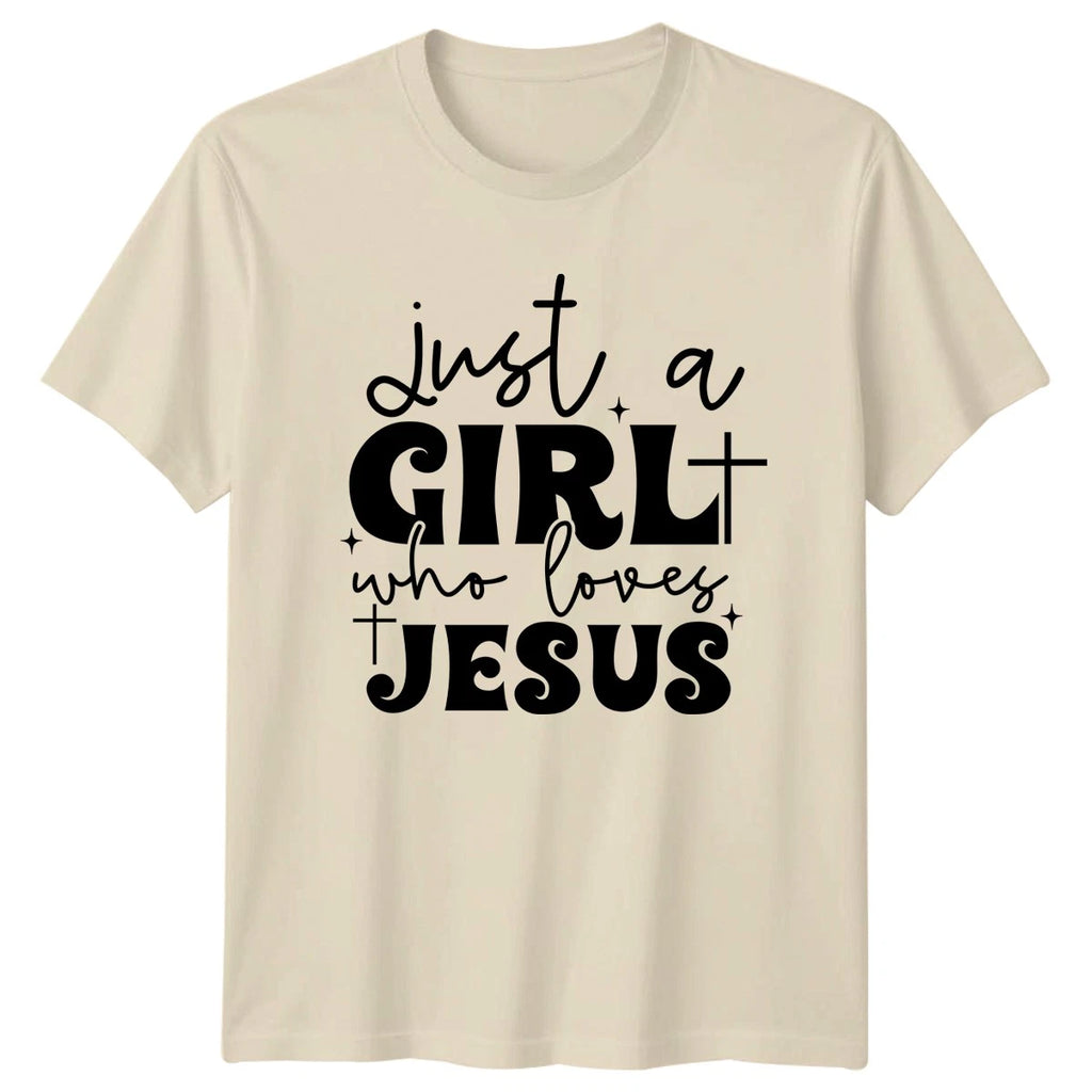 Just A Girl Who Loves Jesus Christian Faith Religion Mens T-Shirt Womens Tee