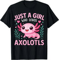 Just A Girl Who Loves Axolotls Axolotl Kawaii Girls Kids T-Shirt