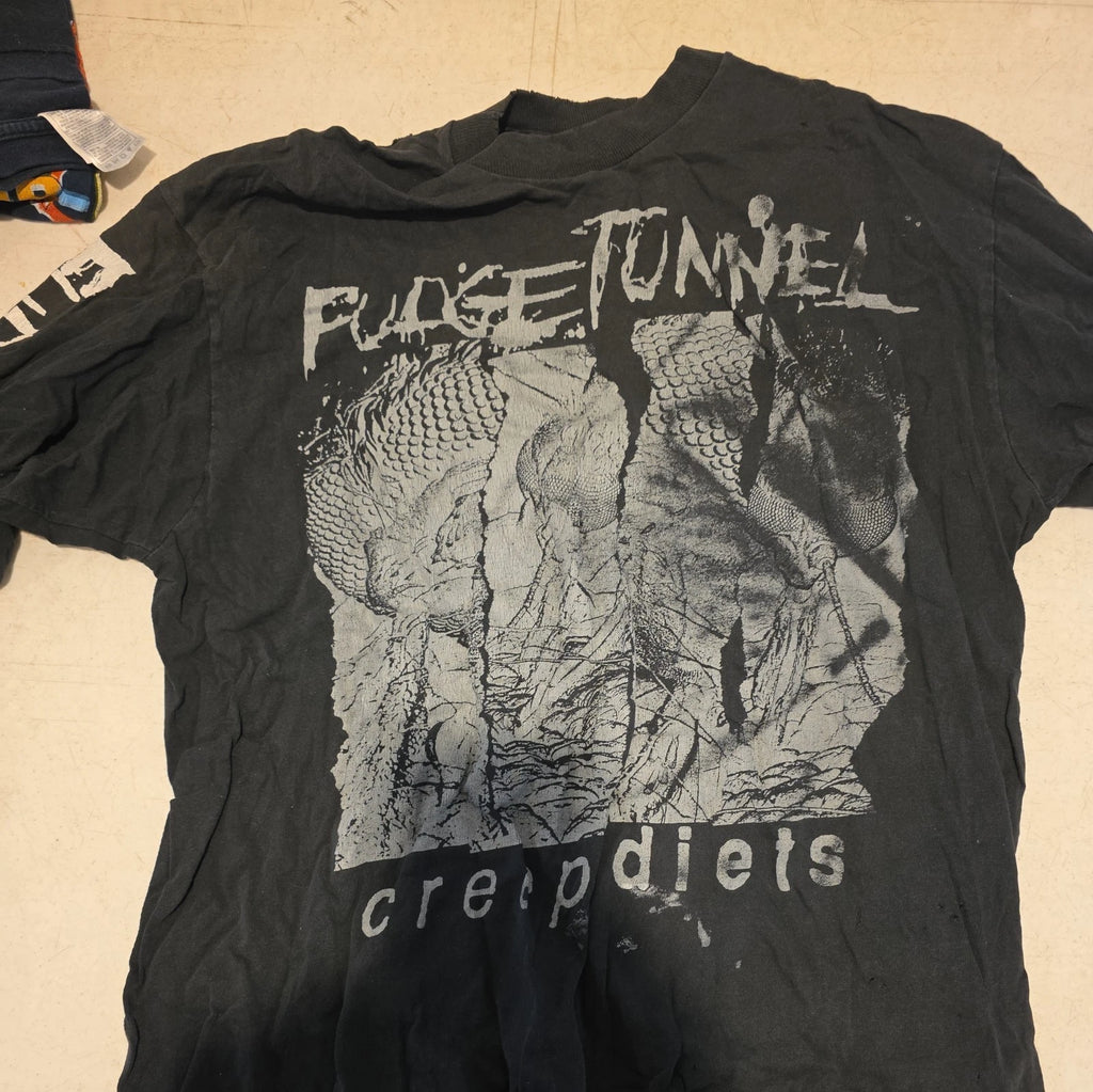 Vintage 90s Grunge Fudge Tunnel Creep Diets Kill Murder Conquer God Shirt SS XL