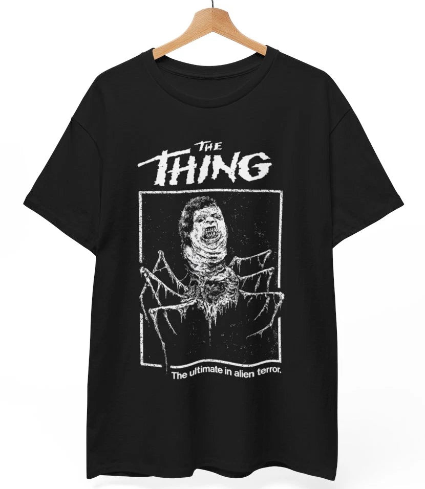 The Thing Head Horror Movie Graphic Shirt Vintage Sci Fi Unisex Tee Top