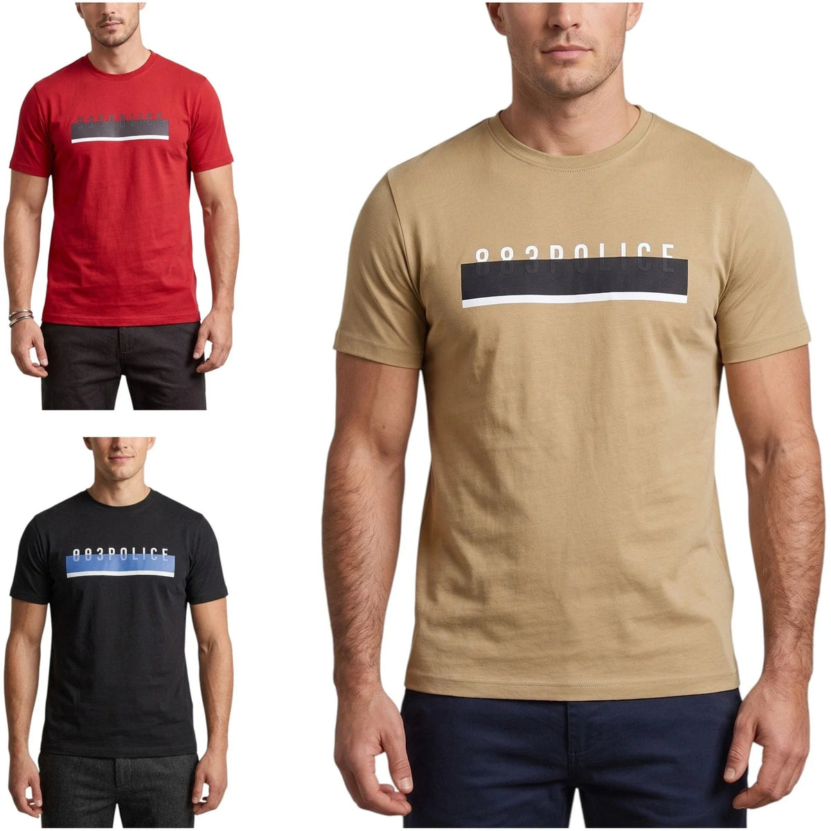 883 Police Mens T Shirts Bodmin Crew Neck Casual Regular Fit Soft New Sport Top