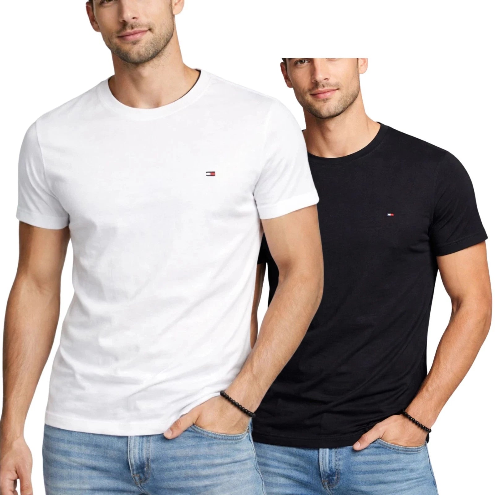Tommy Hilfiger Crewneck Short Sleeve Casual cotton Men's T Shirt Wear