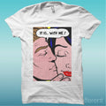 thedifferent Pop Art Cotton White Men's Short Sleeve Crew Neck T-Shirt New