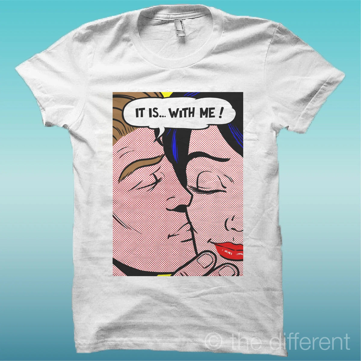 thedifferent Pop Art Cotton White Men's Short Sleeve Crew Neck T-Shirt New