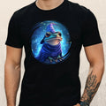Mens Magic Frog Motif Cotton T-Shirt Size XS to 5XL